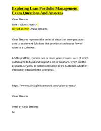 Lean Portfolio Management Exam Q&A: Value Streams & SAFe