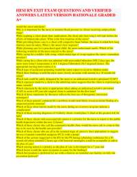 HESI RN EXIT EXAM QUESTIONS AND VERIFIED ANSWERS LATEST VERSION 2025 RATIONALE GRADED A+.p