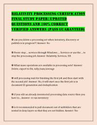 FINAL STUDY PAPER | UPDATED QUESTIONS AND 100% CORRECT VERIFIED ANSWERS (PASS GUARANTEED