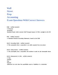 Accounting Exam Questions and Answers: GAAP and Financial Statements