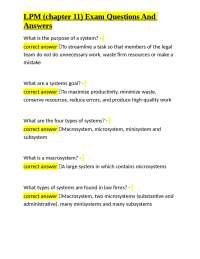 LPM Exam Q&A: Legal Systems and Practice Management