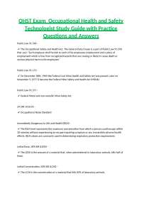 OHST Exam  Occupational Health and Safety Technologist Study Guide with Practice Questions