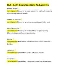 Cognitive Biases: Exam Q&A for Behavioral Economics