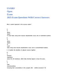 USABO Open Exam 2025: Biology Questions and Answers