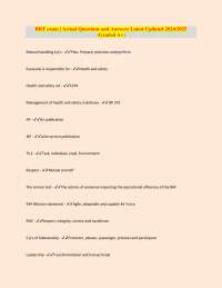 BRT exam | Actual Questions and Answers Latest Updated 2024/2025  (Graded A+)