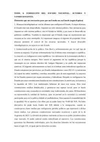 TEMA 3 FORMACIÓN DEL ESTADO NACIONAL ACTORES Y CONDICIONANTES
