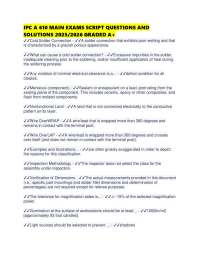 IPC A 610 MAIN EXAMS SCRIPT QUESTIONS AND SOLUTIONS 2025/2026 GRADED A+