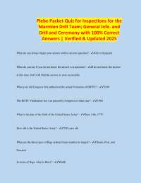 Marmion Drill Team Inspection Quiz: General Knowledge and Drill Prep