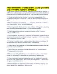 FIRE INSTRUCTOR 1 COMPREHENSIVE EXAMS QUESTIONS AND SOLUTIONS 2025/2026 GRADED A+