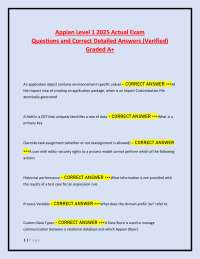 Appian Level 1 2025 Actual Exam   Questions and Correct Detailed Answers (Verified) Graded