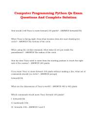 Python Programming with Tracy: Exam Questions and Solutions