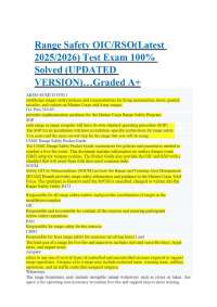 Range Safety OIC/RSO(Latest 2025/2026) Test Exam 100% Solved (UPDATED VERSION)…Graded A+