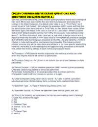 CPL250 COMPREHENSIVE EXAMS QUESTIONS AND SOLUTIONS 2025/2026 RATED A+