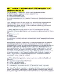 CHST EXAMINATION TEST QUESTIONS AND SOLUTIONS 2025/2026 RATED A+