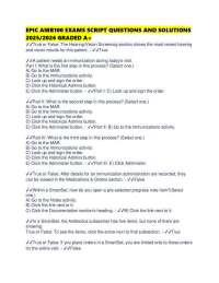EPIC AMB100 EXAMS SCRIPT QUESTIONS AND SOLUTIONS 2025/2026 GRADED A+