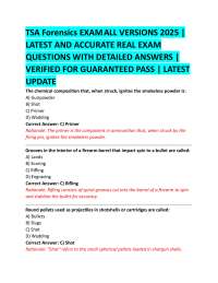 TSA Forensics Exam Questions and Answers 2025: Guaranteed Pass