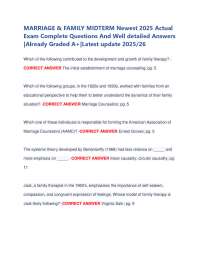Marriage and Family Therapy Exam Questions and Answers 2025