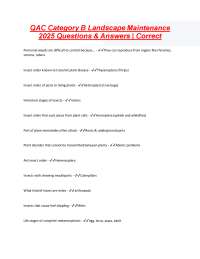 Landscape Maintenance & Pest Control Q&A: QAC Exam Prep