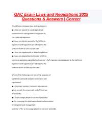 QAC Exam Prep: Pesticide Laws and Regulations 2025