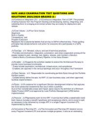SAFE AGILE EXAMINATION TEST QUESTIONS AND SOLUTIONS 2025/2026 GRADED A+
