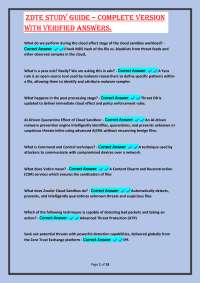 ZDTE Study Guide – Complete Version with Verified Answers.