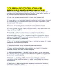 PLTW MEDICAL INTERVENTIONS STUDY GUIDE QUESTIONS AND SOLUTIONS 2025/2026 RATED A+
