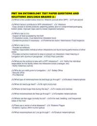 PMT 106 ENTOMOLOGY TEST PAPER QUESTIONS AND SOLUTIONS 2025/2026 GRADED A+