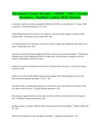 Elevator Mechanics Exam Review: NEIEP Questions and Answers