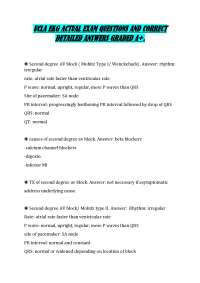 UCLA EKG ACTUAL EXAM QUESTIONS AND CORRECT DETAILED ANSWERS GRADED A+.
