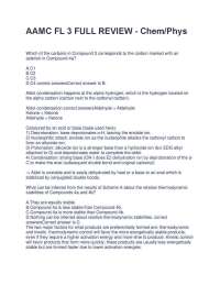 AAMC FL 3 FULL EXAM REVIEW 2025QUESTIONS AND ANSWERS GRADED A+, Exams of Nursing