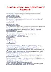 Family Systems and Child Development: Exam Q&A