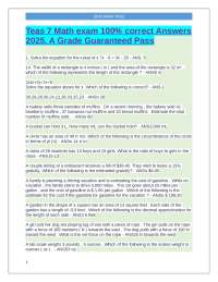 Math Exam Questions and Answers for Test Preparation