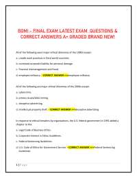 Business Ethics Exam Questions and Answers