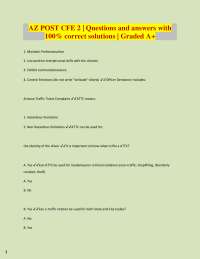 AZ POST CFE 2 | Questions and answers with  100% correct solutions | Graded A+  1. Maintai