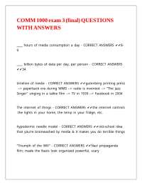 Communication Theories and Media Effects: Exam Questions and Answers