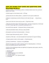 AAPC CRC EXAMS STUDY GUIDE 2025 QUESTIONS ANSD SOLUTIONS RATED A+