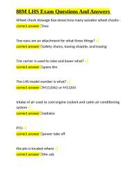 88M LHS Exam Questions and Answers: Load Handling System Study Guide
