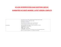 HCA EKG INTERPRETATION EXAM QUESTIONS 2025\26 |GUARANTEED ACCURATE ANSWERS |LATEST VERSION