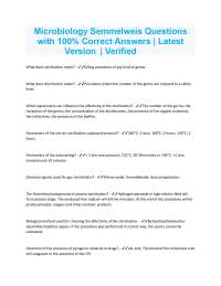 Microbiology Exam Questions and Answers: Sterilization, Disinfection, and Antibiotics
