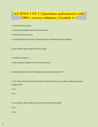 AZ POST CFE 2 | Questions and answers with  100% correct solutions | Graded A+  1. Maintai