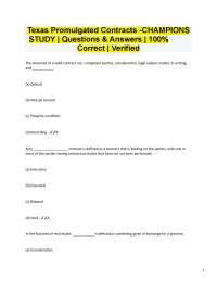 ✅ Texas Promulgated Contracts Q&A 2025/2026 | CHAMPIONS Prep | TREC Verified | 100% Correc
