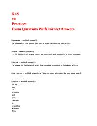 Knowledge-Centered Service (KCS) Practices: Exam Questions and Verified Answers