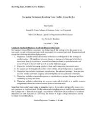 MBA 531 Case Study Project - Final; Resolving Team Conflict Across Borders_Answered.