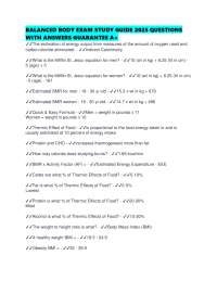 BALANCED BODY EXAM STUDY GUIDE 2025 QUESTIONS WITH ANSWERS GUARANTEE A+