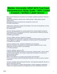 ✅ NRNP 6675 Final Exam Study Guide 2025 | 100% Correct Psych Q&A | Verified PMHNP Walden