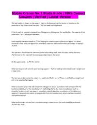 Mobile Crane Operation Study Guide: Questions and Answers