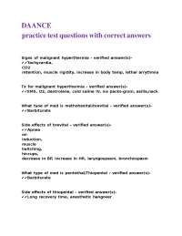 DAANCE practice test questions with correct answers