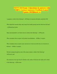 Veterinary Anesthesia Exam Questions and Answers