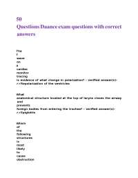 Anesthesiology Exam Questions and Answers: Cardiac, Airway, and Anesthetic Drugs