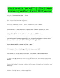 Motor Vehicle Law Exam Prep: Q&A for Law Enforcement